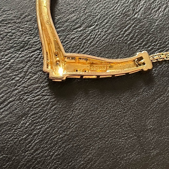 BR SUN Rhinestone and Gold Necklace 16”, Gorgeous! - Picture 4 of 9